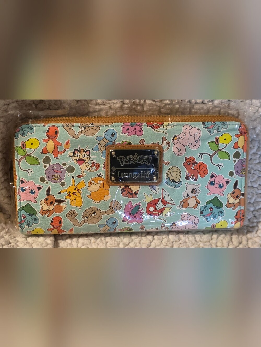 Loungefly Pokemon Teal All over Print AOP Mini Backpack & Wallet NewIn Packaging - Picture 10 of 11